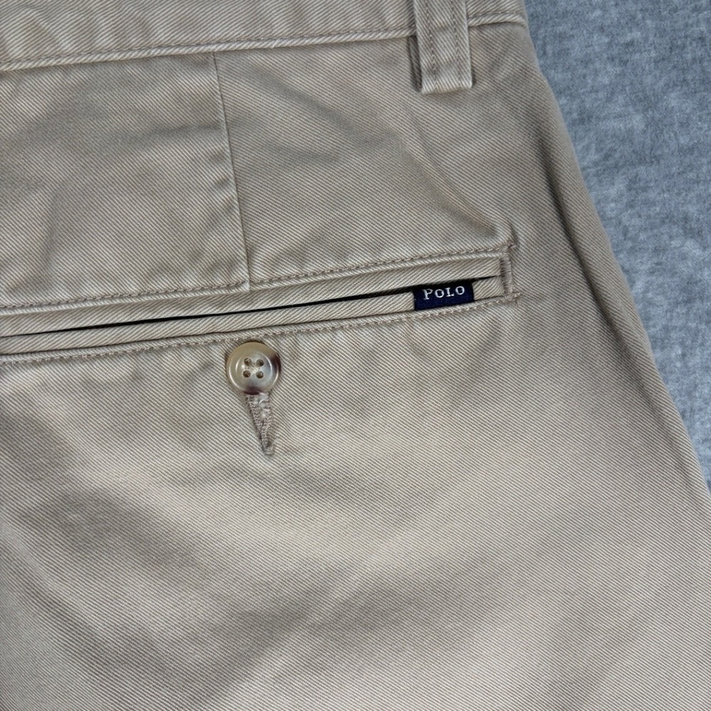 Polo Ralph Lauren Slim Fit Chino Pants Men 32x32 (Fits 31x30) Beige Khaki - Picture 8 of 9